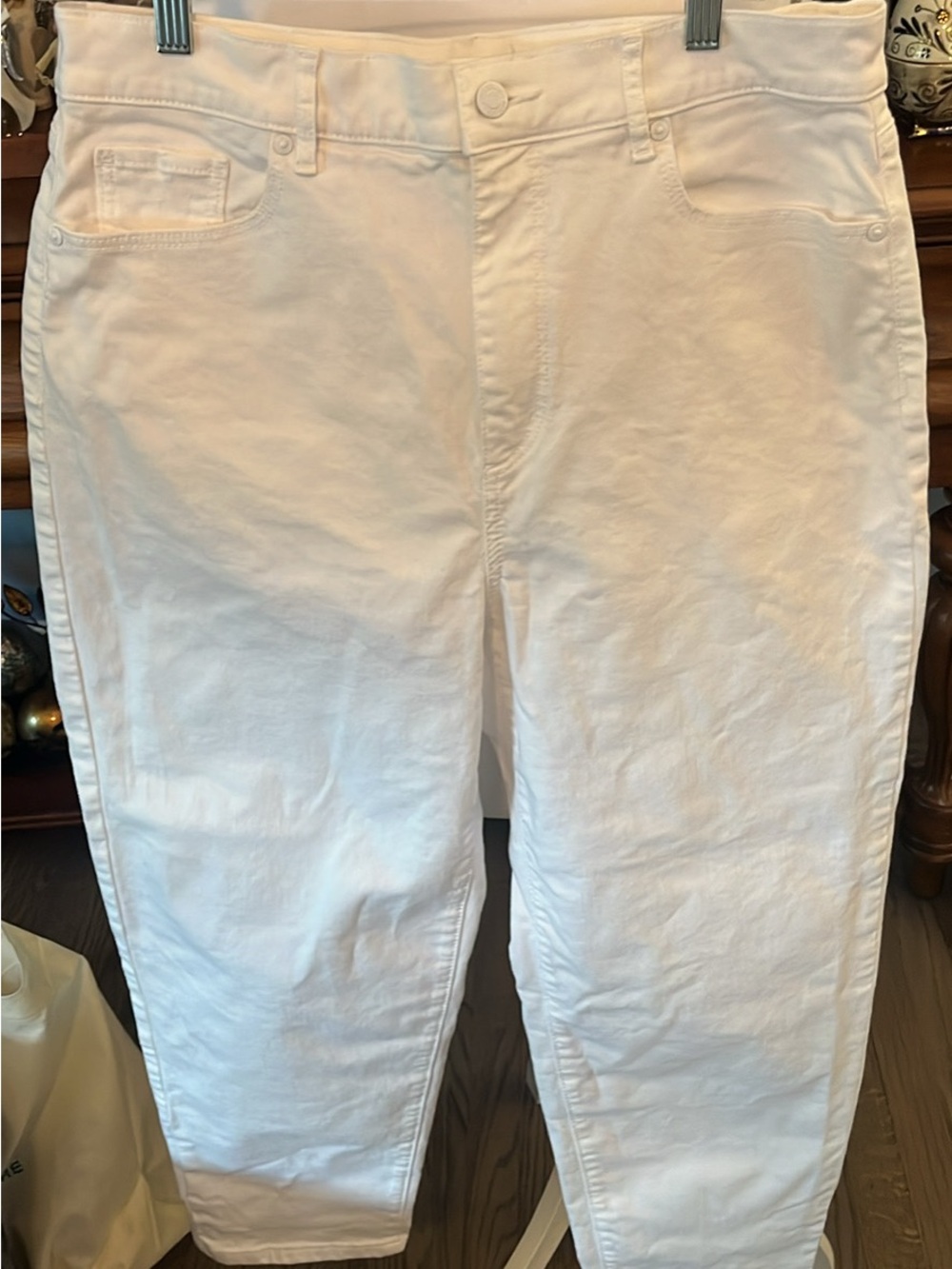 LOFT White Straight Leg Jeans